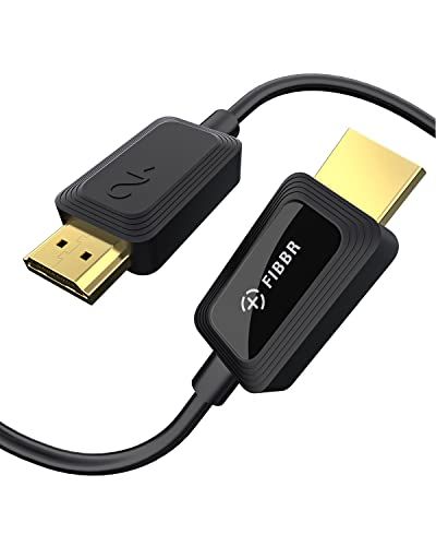 FIBBR 8K HDMI 2.1 光ファイバーケーブル (10M)，48Gbps超高速アクティブ光HDMIケーブル 8K@60Hz、4K@120Hz/144Hz eARC HDR HDCP 2.2 および 2.3 をサポート， HDTV/グ 1ac08361