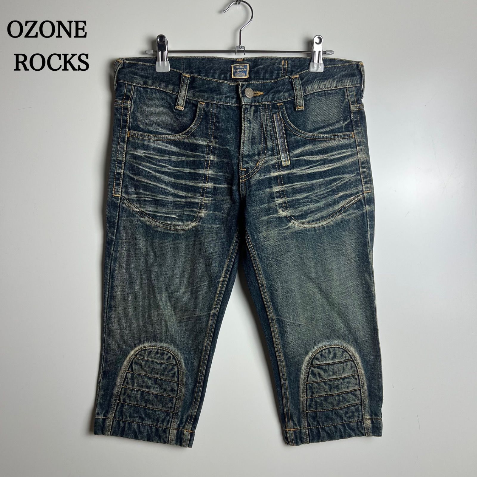 OZONE ROCKS 00s y2k archive knee pad croped denim pants S オゾン 
