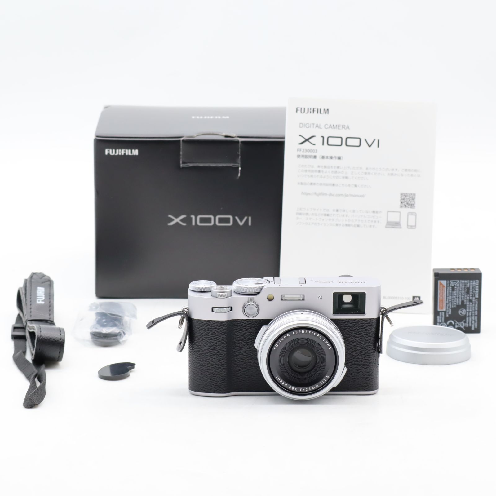 ショット数1100回 多言語 FUJIFILM X100VI デジタルカメラ-シルバー