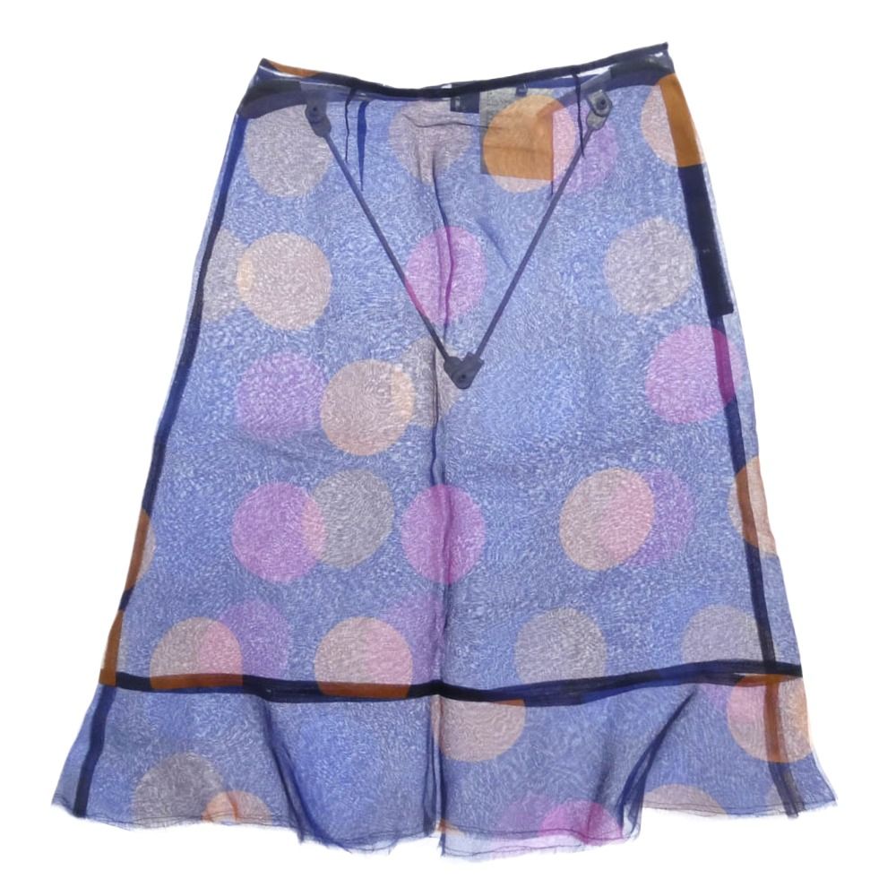 tricot COMME des GARCONS トリココムデギャルソン TM-S013 AD2003 ドット シースルー スカート ネイビー系 M【中古】