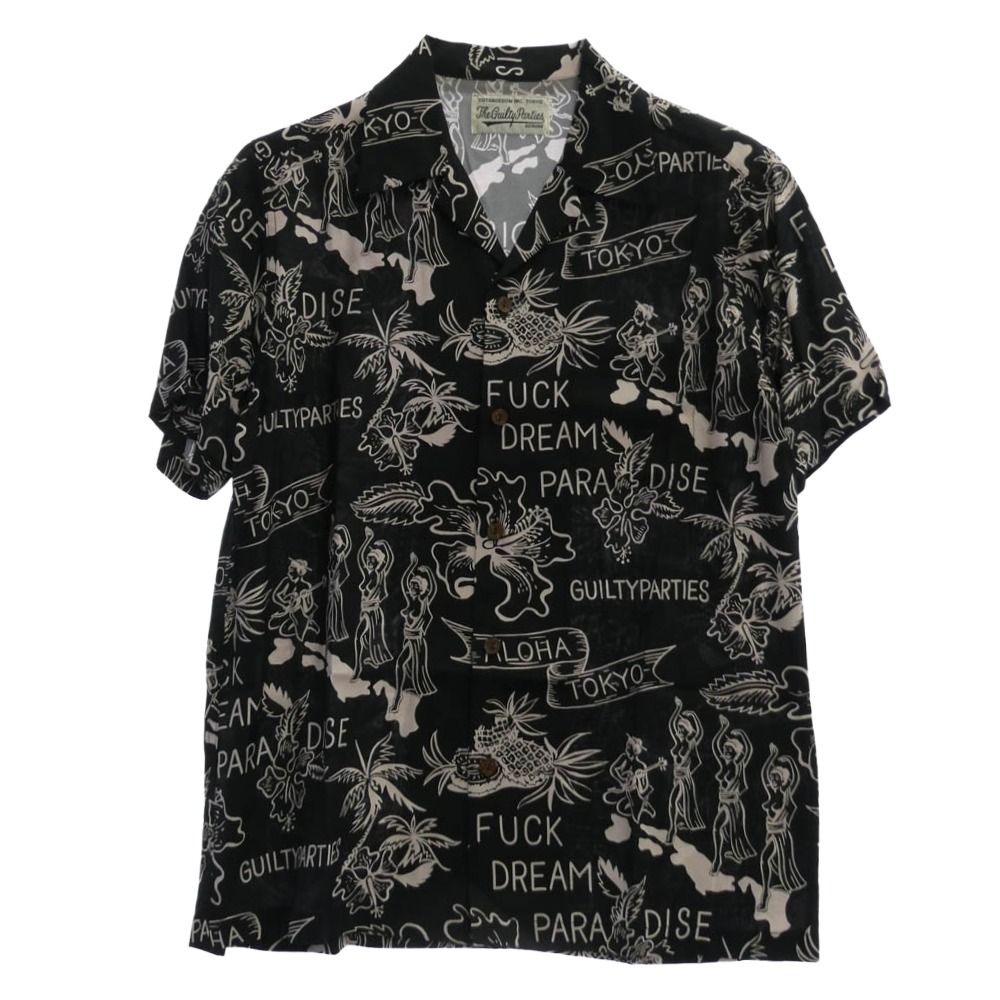WACKO MARIA ワコマリアドクロベトジャンFuck you WACKO MARIA ワコマリア 17SS FUCK DREAM PARADISE 半袖 アロハ シャツ