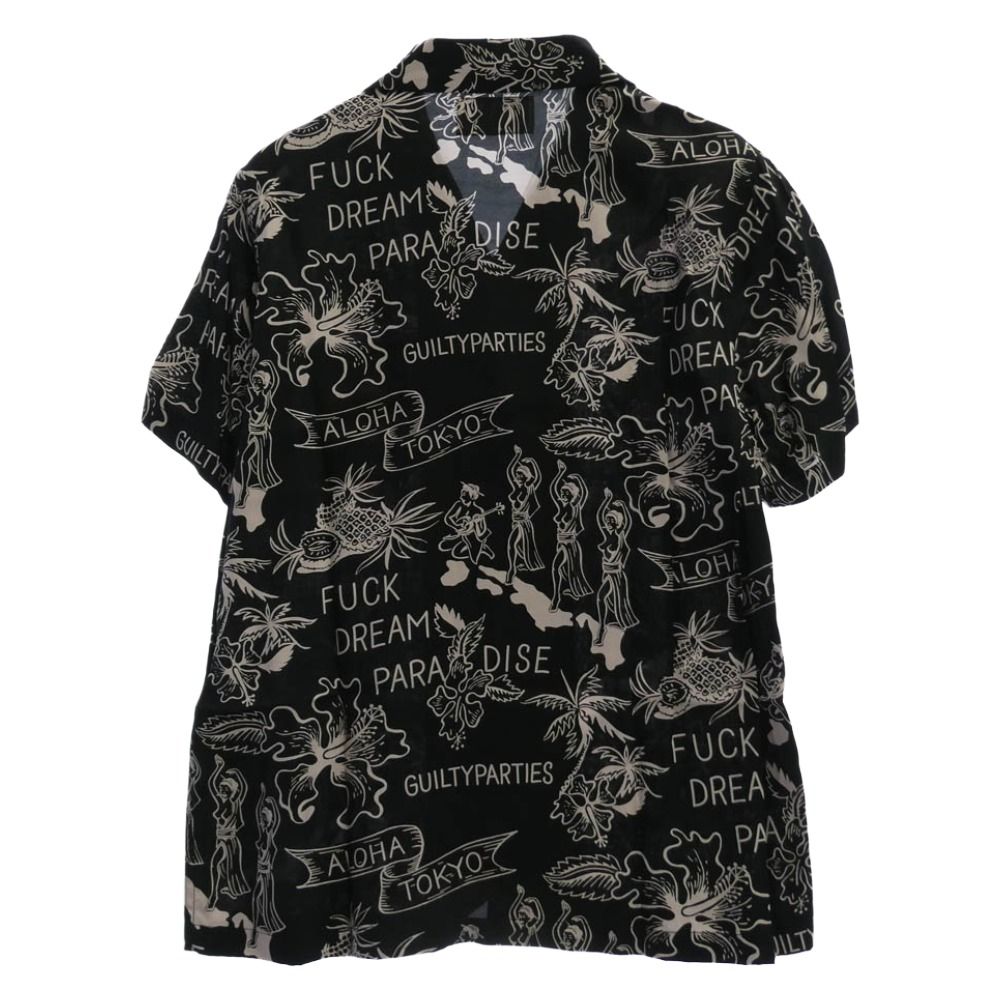 WACKO MARIA ワコマリアドクロベトジャンFuck you WACKO MARIA ワコマリア 17SS FUCK DREAM PARADISE 半袖 アロハ シャツ
