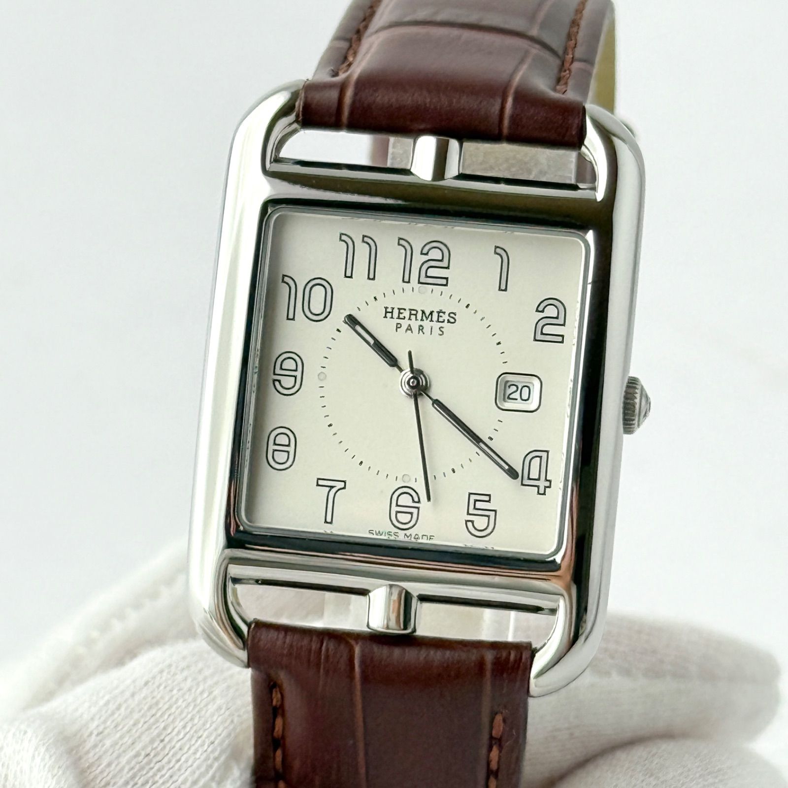 美品】エルメス ケープコッド CC2.710 男女兼用 新品電池 腕時計662