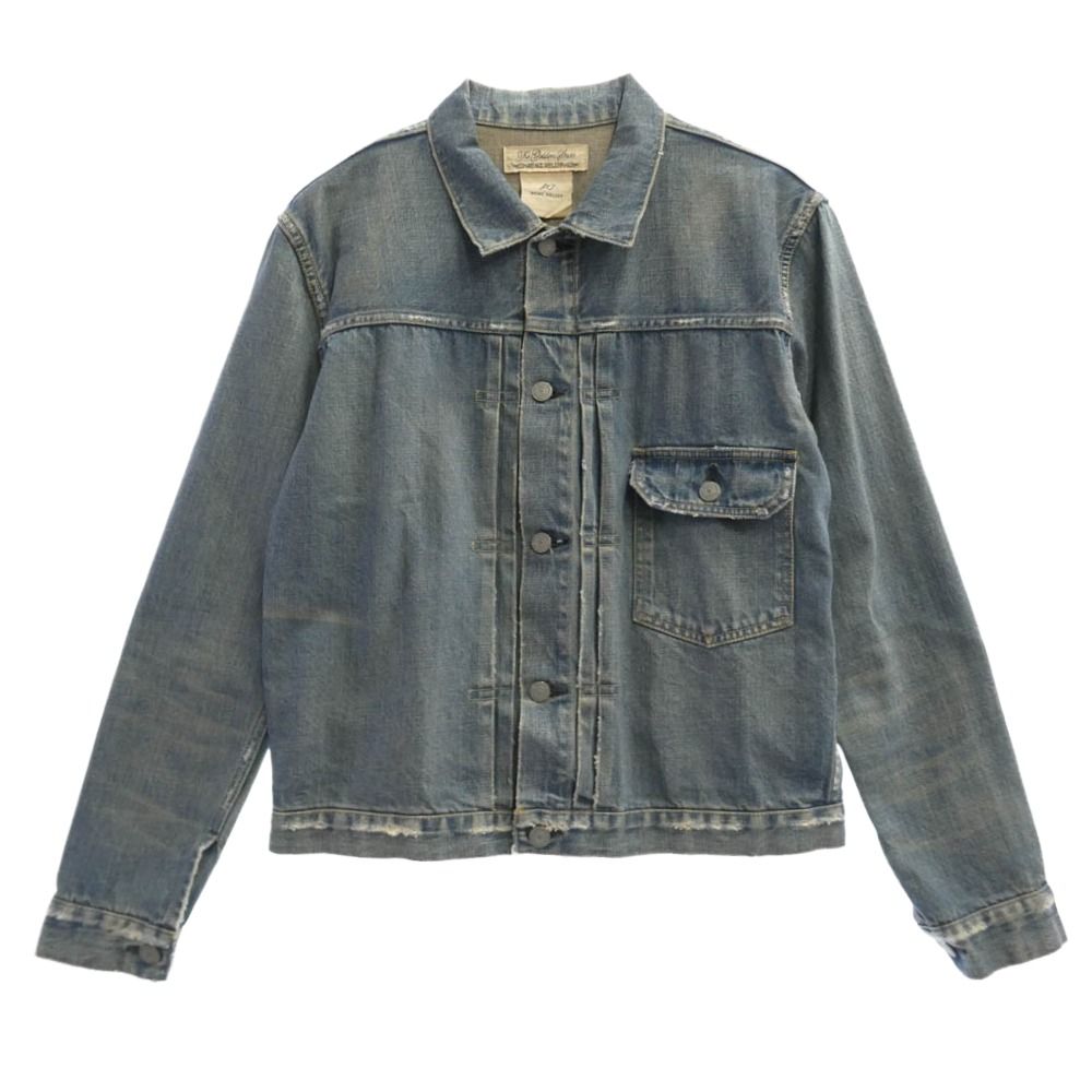 REMI RELIEF レミレリーフ 1st Type Denim Tracker Jacket ヴィンテージ加工 ファーストタイプ デニム トラッカー ジャケット インディゴブルー系 M【中古】