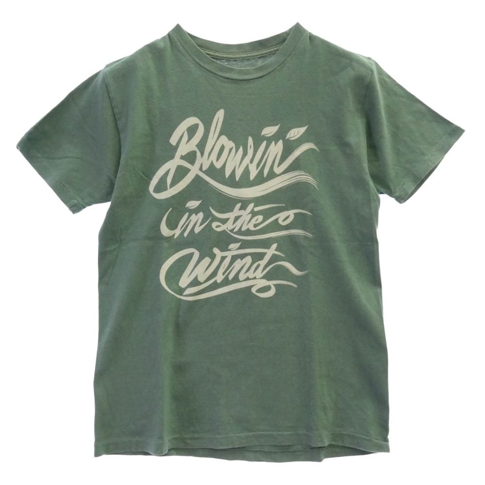 STANDARD CALIFORNIA スタンダードカリフォルニア Blowin' in The Wind 半袖 Tシャツ カットソー グリーン系 S【中古】