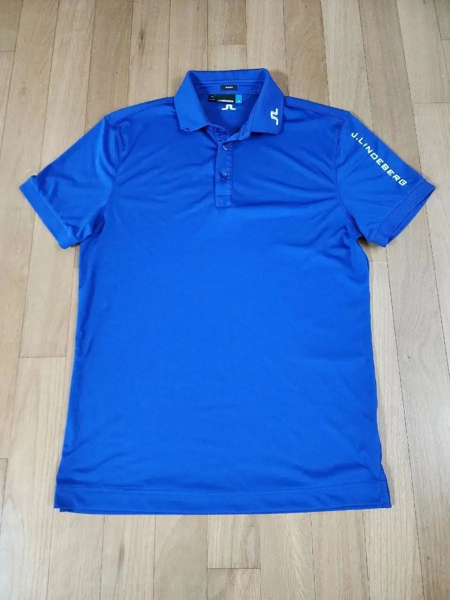 J.LINDEBERG(J.リンドバーグ) ブルー ゴルフ ポロ Tシャツ M95