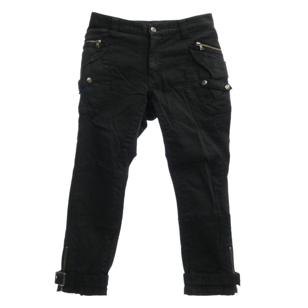 HYSTERIC GLAMOUR ヒステリックグラマー 2AP-5842 裾ジップ ベルト カーゴパンツ ブラック系 S【中古】
