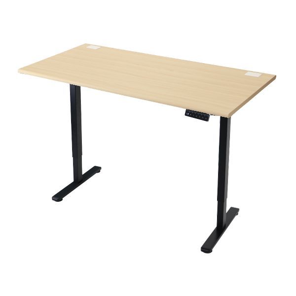 昇降デスク 電動 エコノミーモデル PSE適合 140cm 1400mm 耐荷重約70kg(脚部) スタンディングデスク 上下昇降 デスク 高さ調整 エルゴノミクス 昇降式デスク 昇降テーブル 9f (天板:140,ナチュラル)(脚色:ブラック)