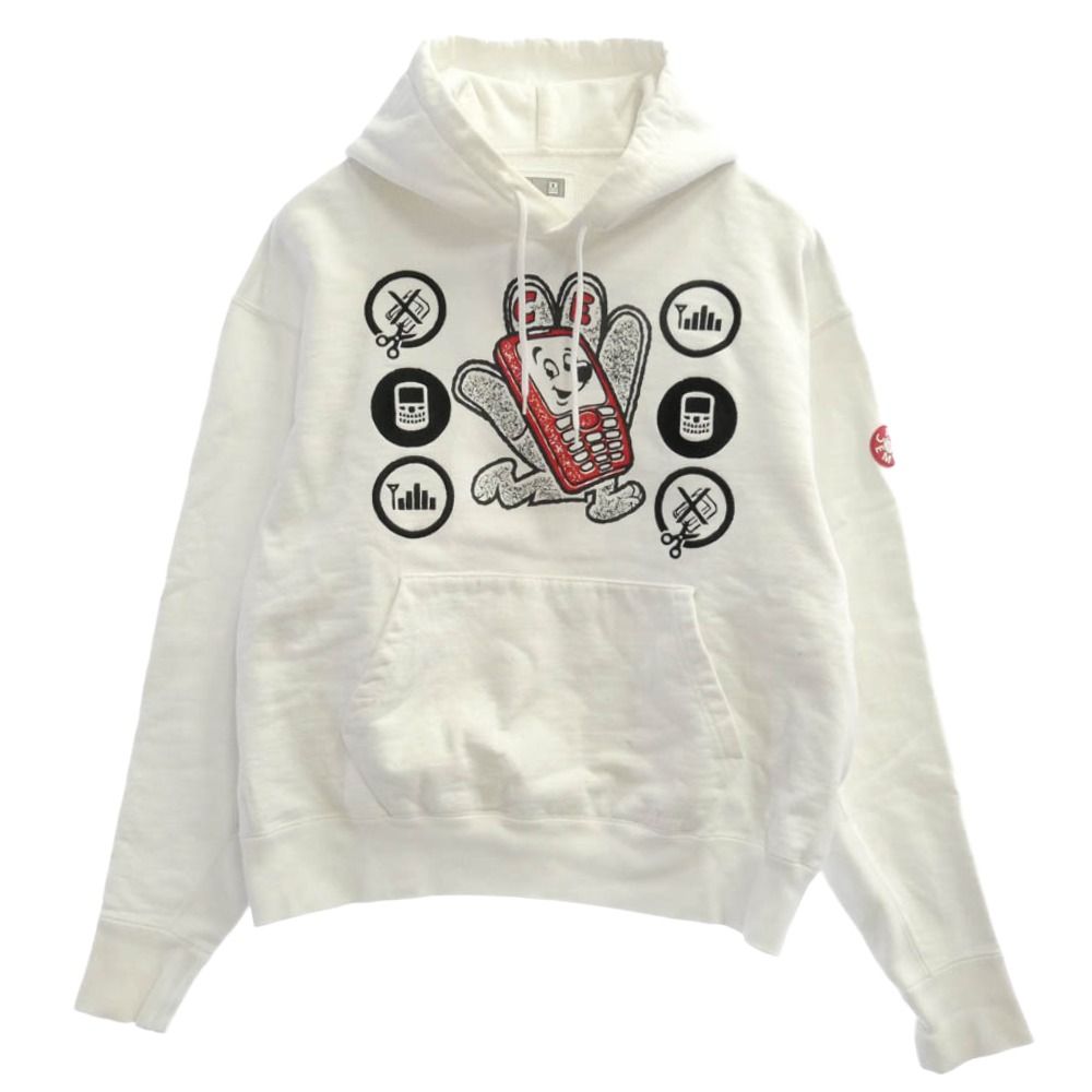 シーイー C.E HAND MOBILE HEAVY HOODY ハンドモバイル ヘヴィーウェイト プルオーバーパーカー ホワイト系 M【中古】