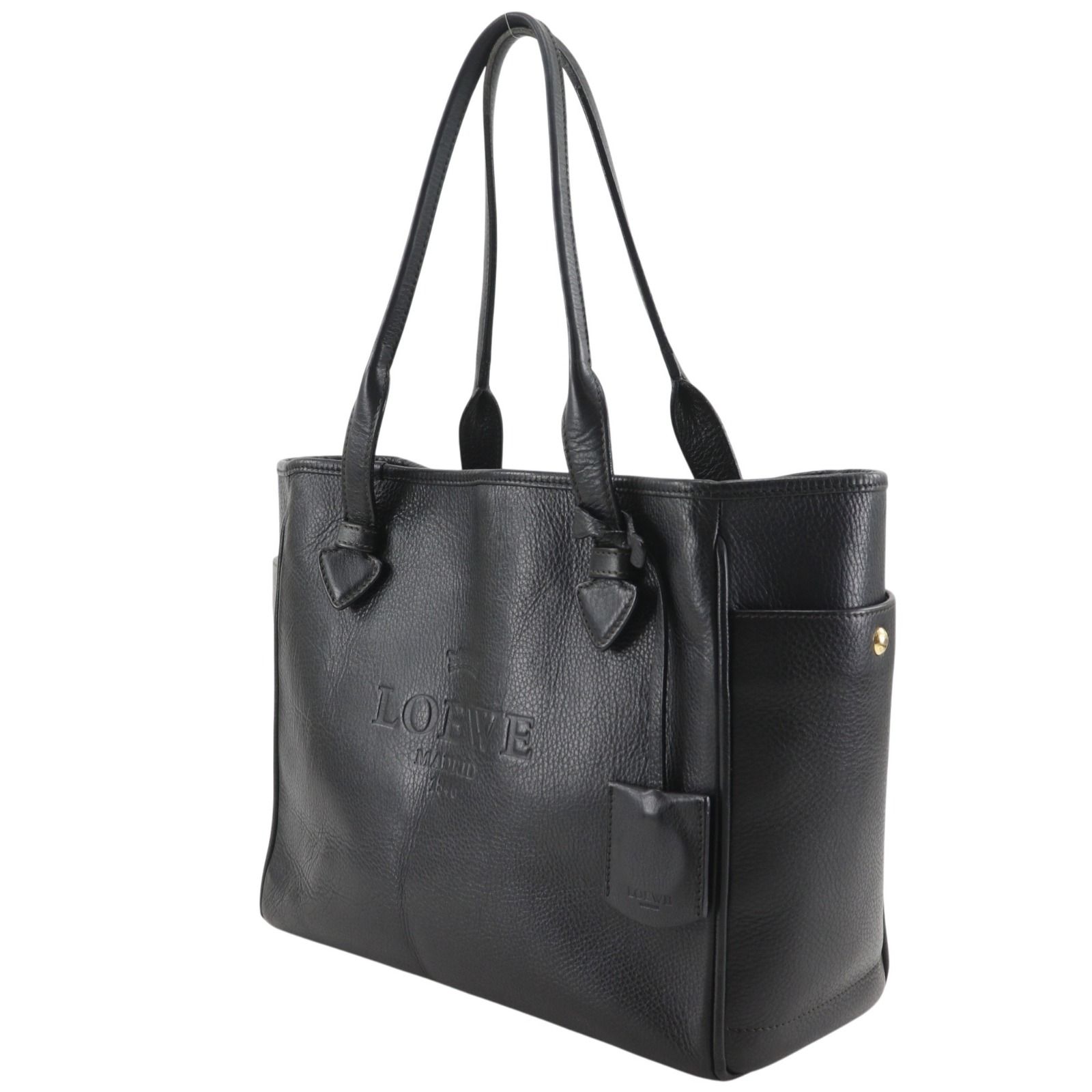 LOEWE】ロエベ ヘリテージ レザー 黒 レディース トートバッグ - メルカリ