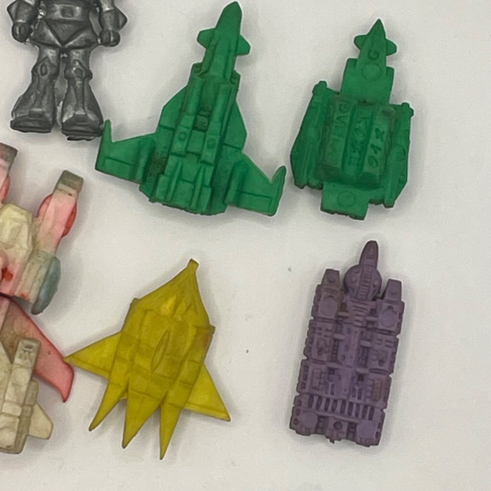 当時物 ガンダム メタル＆戦艦＆リアル消しゴム 20体大量セット◇昭和