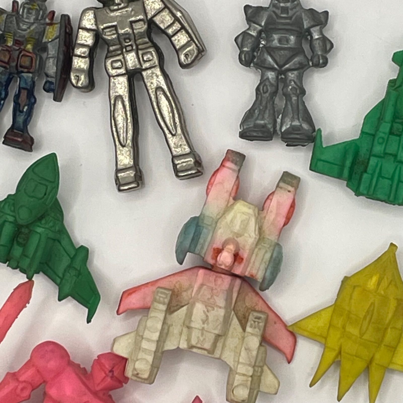 当時物 ガンダム メタル＆戦艦＆リアル消しゴム 20体大量セット◇昭和