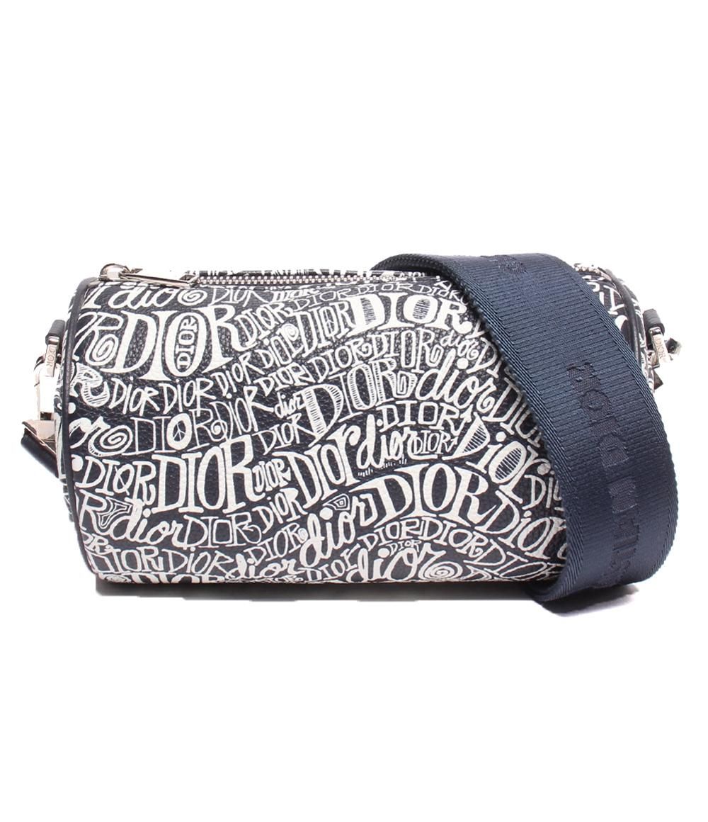 美品 ディオール ステューシー ショルダーバッグ 斜め掛け ROLLER ローラー 1ROPO061ZAD_H04E メンズ Dior STUSSY