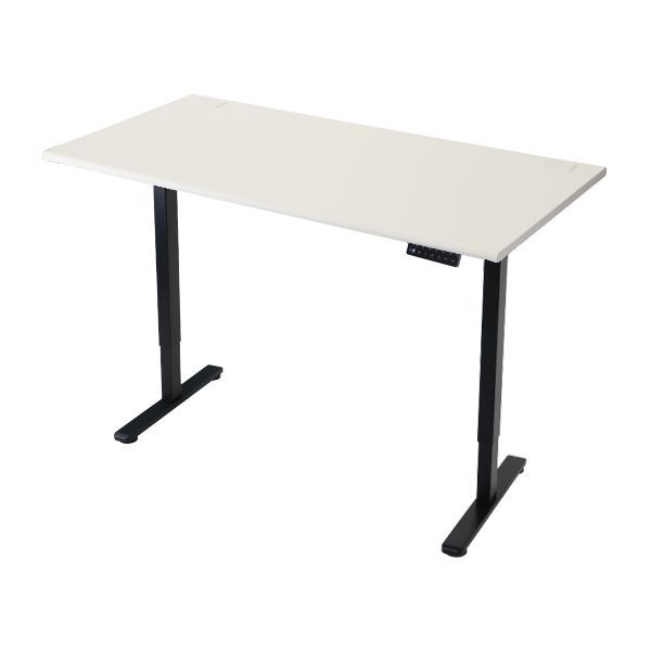 昇降デスク 電動 エコノミーモデル PSE適合 140cm 1400mm 耐荷重約70kg(脚部) スタンディングデスク 上下昇降 デスク 高さ調整 エルゴノミクス 昇降式デスク 昇降テーブル 9f (天板:140,ホワイト)(脚色:ブラック)