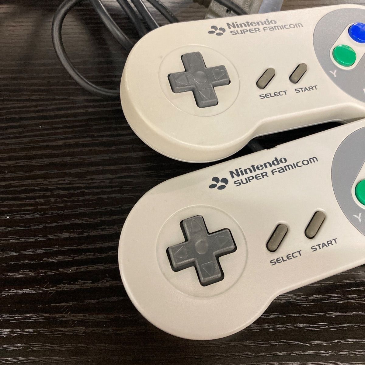 整備済み】スーパーファミコン 本体 純正コントローラー2個セット 消毒