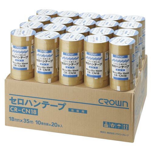 セロハンテープ１８ｍｍＸ３５ｍ　２００巻CR-CN18X20【クラウン】