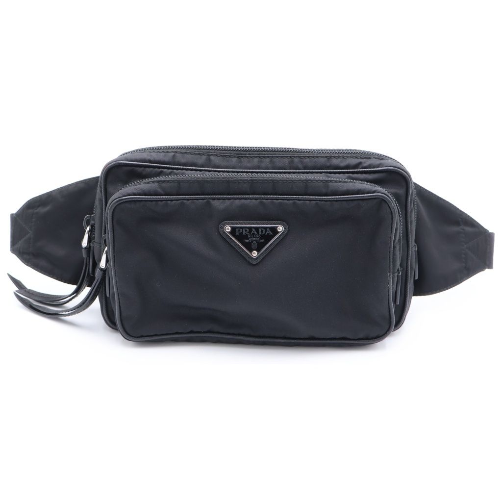 PRADA (プラダ) トライアングルロゴ ボディバッグ ブラック 1BL010