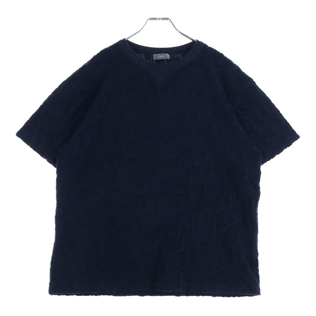 DIOR (ディオール) 21SS オブリーク テリー ジャガード 113J692A0614 クルーネックTシャツ ネイビー