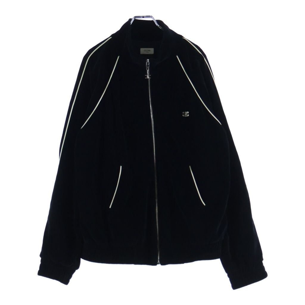 CELINE (セリーヌ) トリオンフ ベロア トラックスーツジャケット ブラック RV029748Q.38AW
