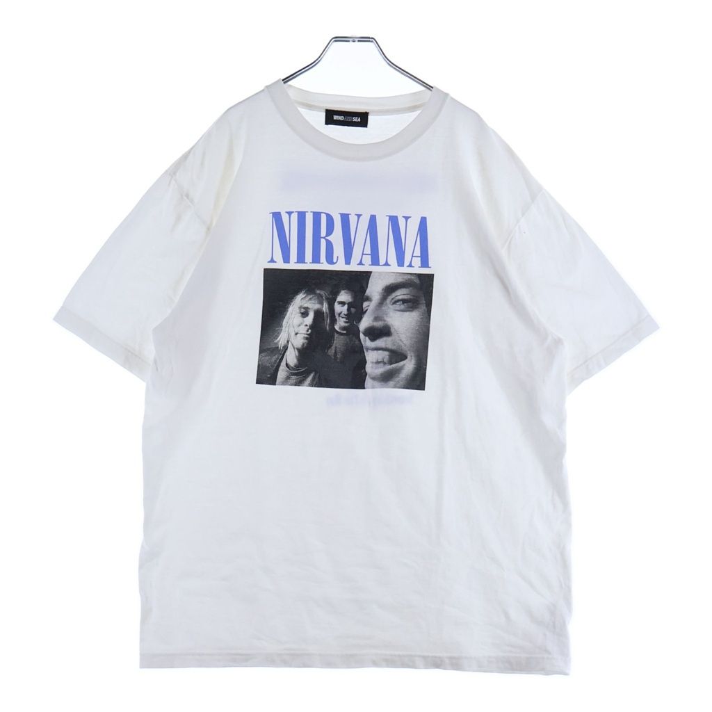WIND AND SEA (ウィンダンシー) NIRVANA ニルヴァーナ プリント 半袖Tシャツ カットソー ホワイト WDS-O-NVN-25-Q4-02