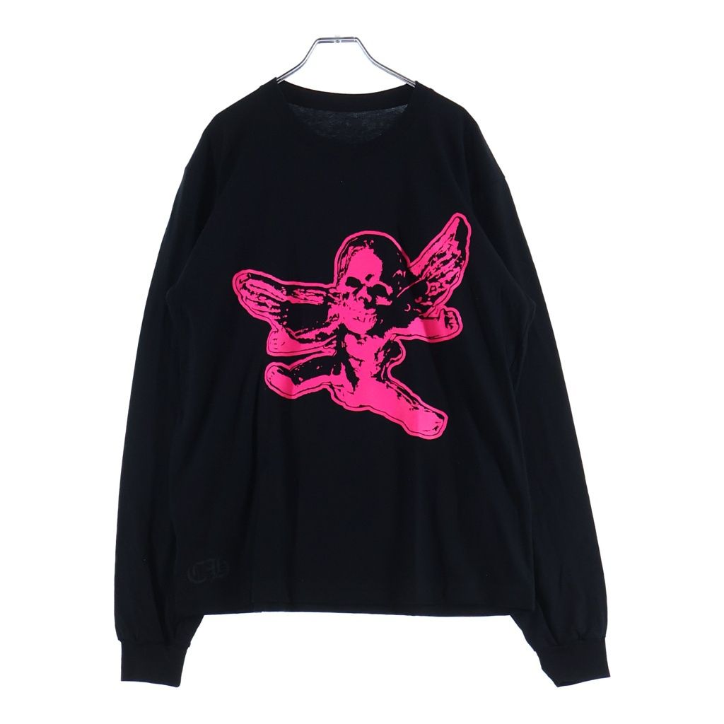 CHROME HEARTS (クロムハーツ) FOTI MISS LERLENE TEE フォティ ミスラーレン プリント長袖Tシャツ カットソー ブラック/ピンク