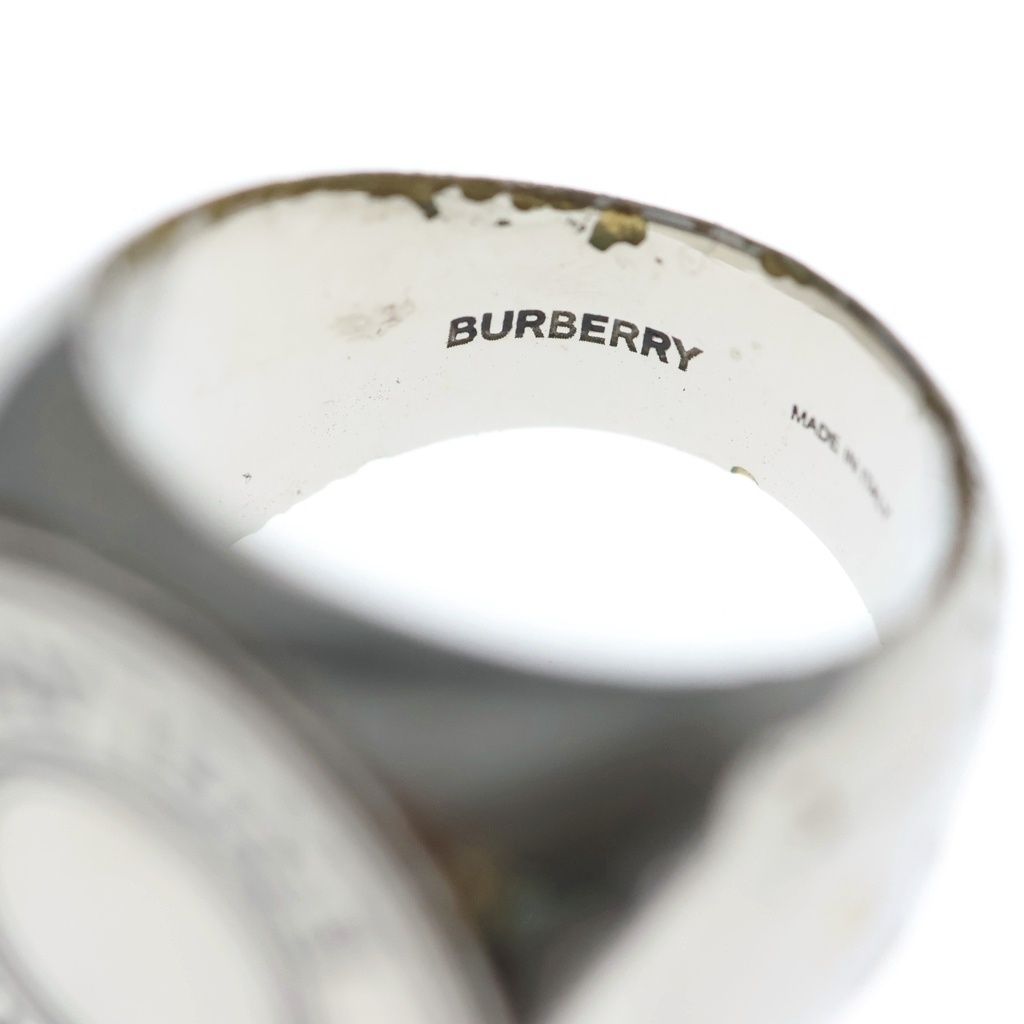 BURBERRY (バーバリー) ラウンドロゴ シグネット リング 56 シルバー