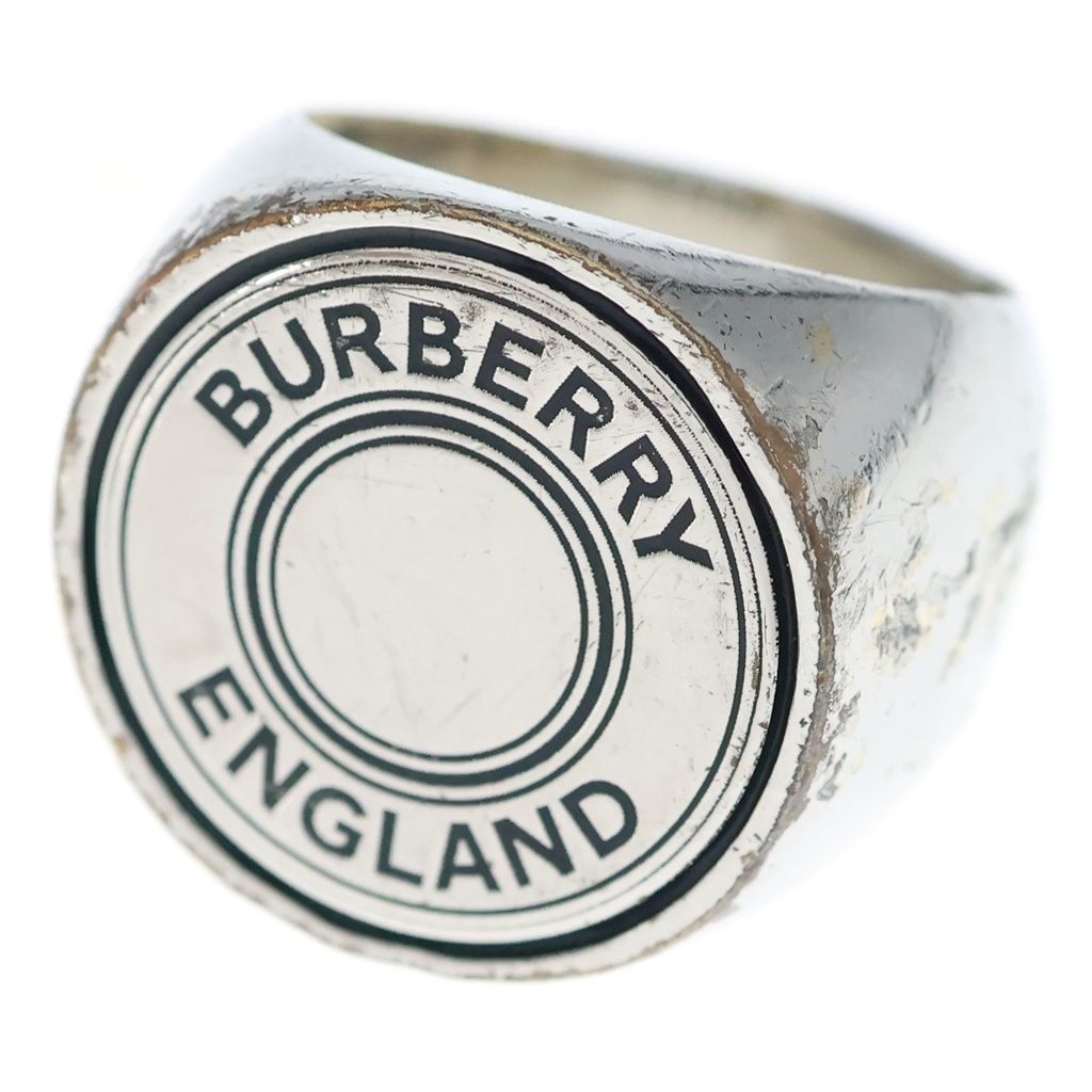 BURBERRY(バーバリー)リング BURBERRY (バーバリー) ラウンドロゴ シグネット リング 56 シルバー