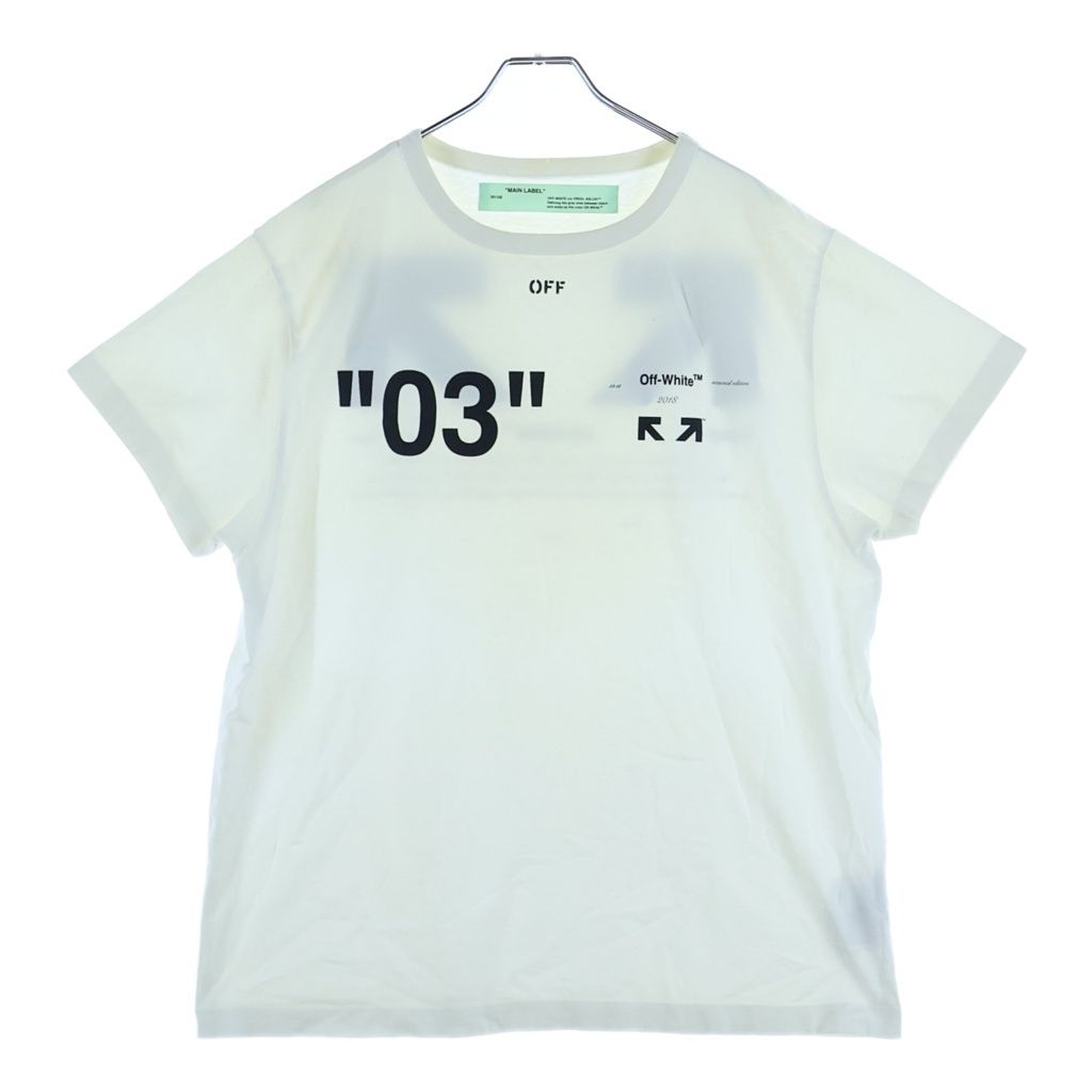 OFF-WHITE (オフホワイト) 18AW 両面プリント クルーネック半袖Tシャツ 