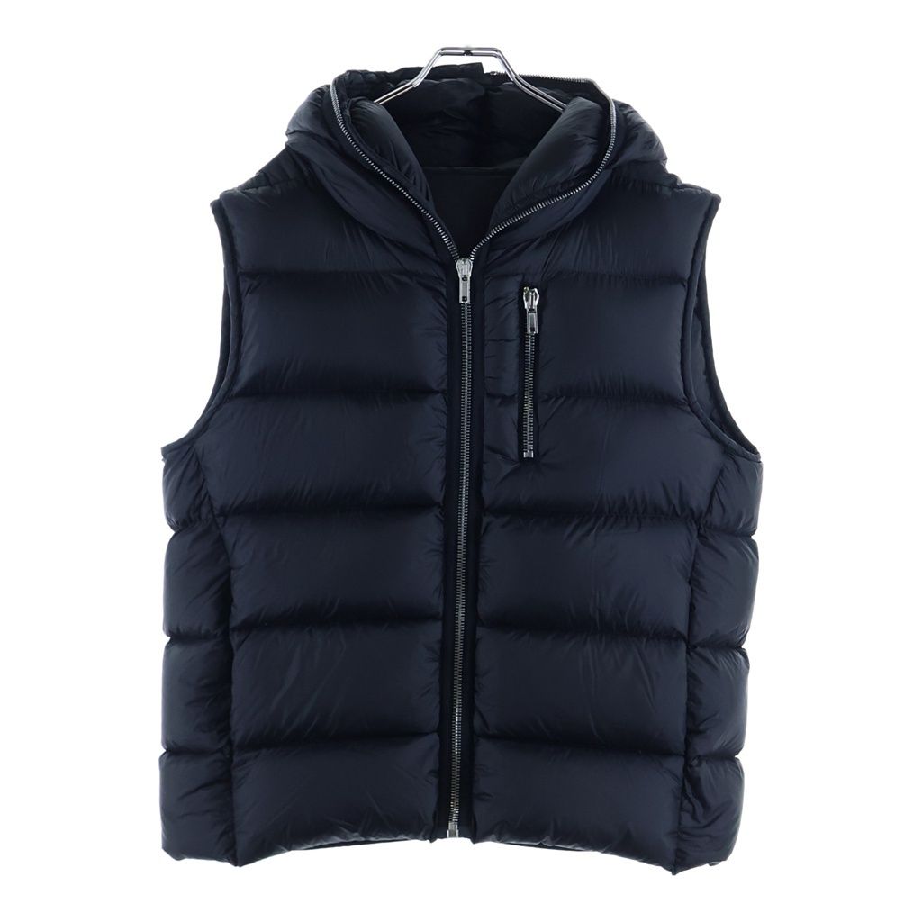 Rick Owens (リックオウエンス) 24AW SEALED VEST シールドベスト ナイロン ジップアップ ダウンベスト ジレ ブラック RU02D6746-NPD4