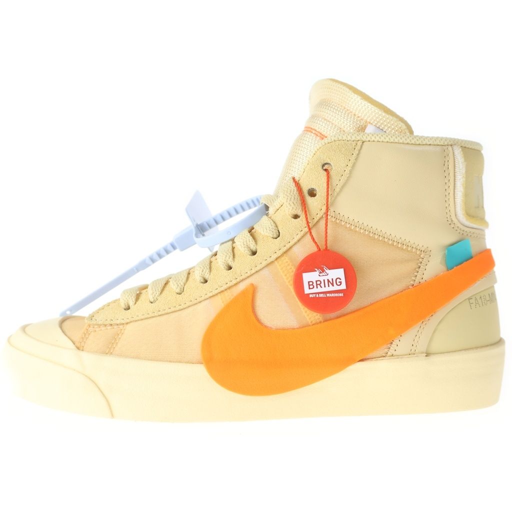 NIKE (ナイキ) ×OFF-WHITE BLAZER MID ALL HALLOWS EVE AA3832-700 オフホワイト ブレーザー ミッドカットスニーカー ベージュ US6/24cm