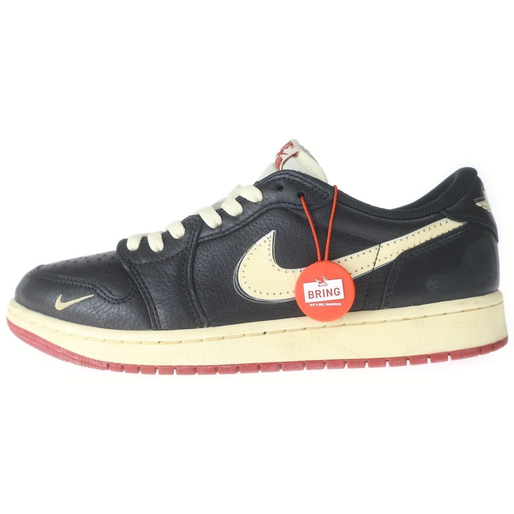 NIKE (ナイキ) ×NIGEL SYLVESTER AIR JORDAN 1 RETRO LOW OG IB8958-001 ナイジェルシルベスター エアジョーダン1 ローカットスニーカー US9/27cm ブラック