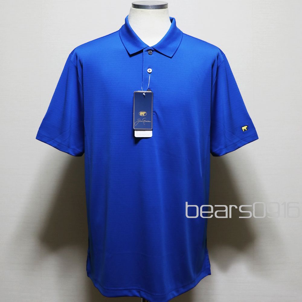 【新品タグ付き】Jack Nicklaus ジャック・ニクラス シャドーボーダー半袖ポロシャツ ゴルフウェアー 青 L XL ビックサイズ オーバーサイズ アメリカ限定 未使用品 米国購入