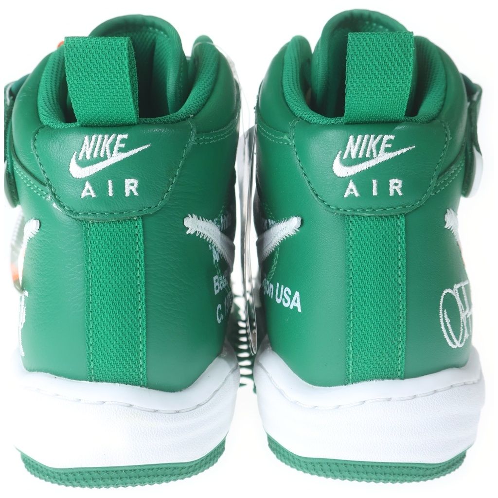 NIKE (ナイキ) ×OFF-WHITE AIR FORCE 1 MID SP LTHR DR0500-300 エアフォース1 SPレザー ミッドカットスニーカー グリーン US9.5/27.5cm NIKE (ナイキ) ×OFF-WHITE AIR FORCE 1 MID SP LTHR DR0500-300 エアフォース1 SPレザー ミッドカットスニーカー グリーン US9.5/27.5cm