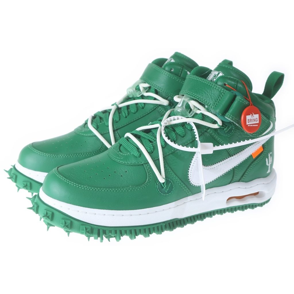 NIKE (ナイキ) ×OFF-WHITE AIR FORCE 1 MID SP LTHR DR0500-300 エアフォース1 SPレザー ミッドカットスニーカー グリーン US9.5/27.5cm NIKE (ナイキ) ×OFF-WHITE AIR FORCE 1 MID SP LTHR DR0500-300 エアフォース1 SPレザー ミッドカットスニーカー グリーン US9.5/27.5cm