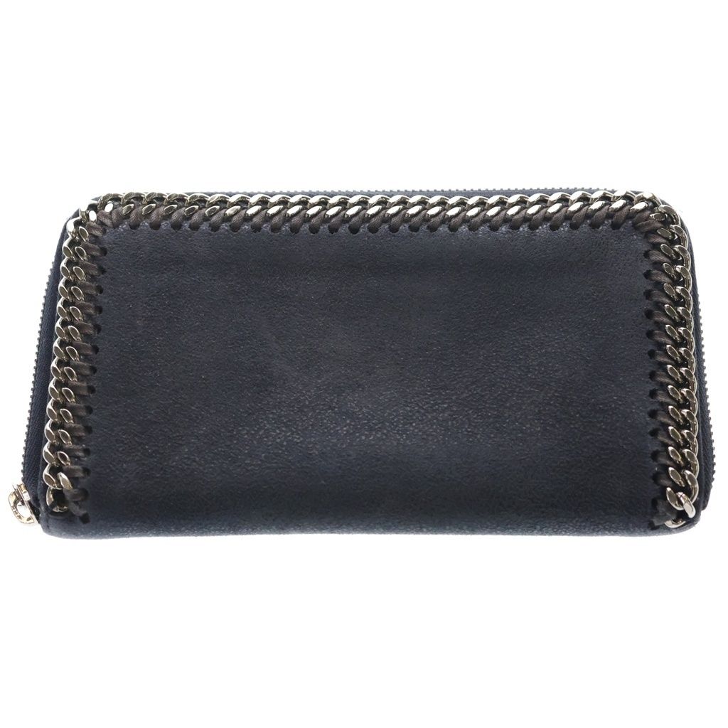 STELLA McCARTNEY (ステラマッカートニー) ファラベラ スウェードレザー チェーン ロングウォレット 長財布 ネイビー 434750 W9132
