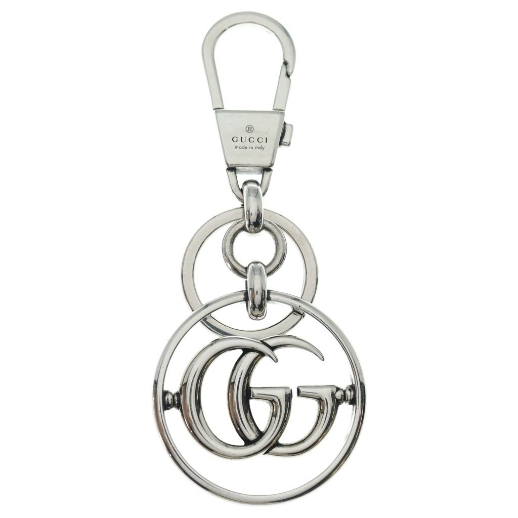 GUCCI (グッチ) ダブルG クリップ付き キーホルダー シルバー 752067 12,768円