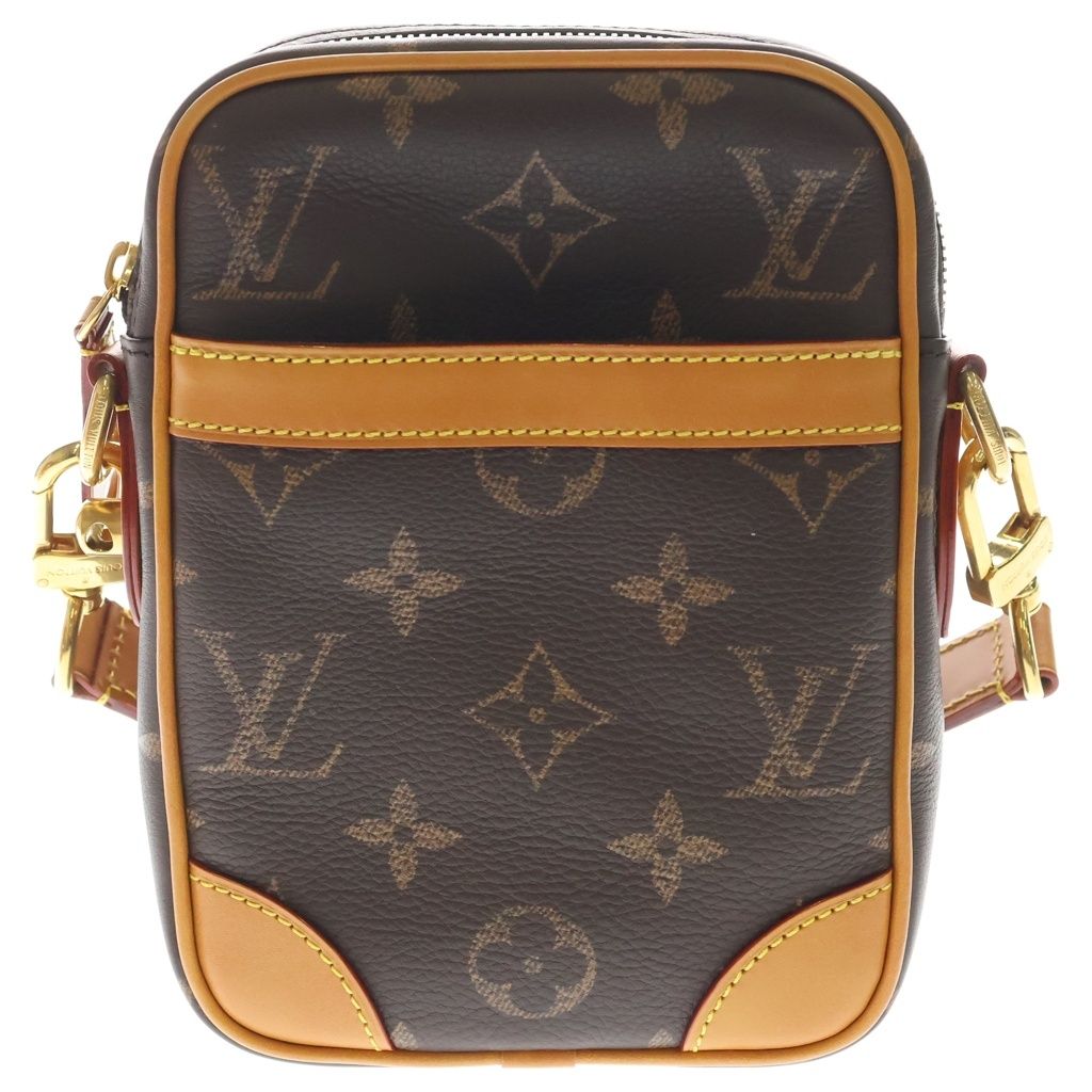 LOUIS VUITTON (ルイヴィトン) モノグラム ダヌーブ ショルダーバッグ ミニバッグ ブラウン レザー×PVC M14013 ゴールド金具
