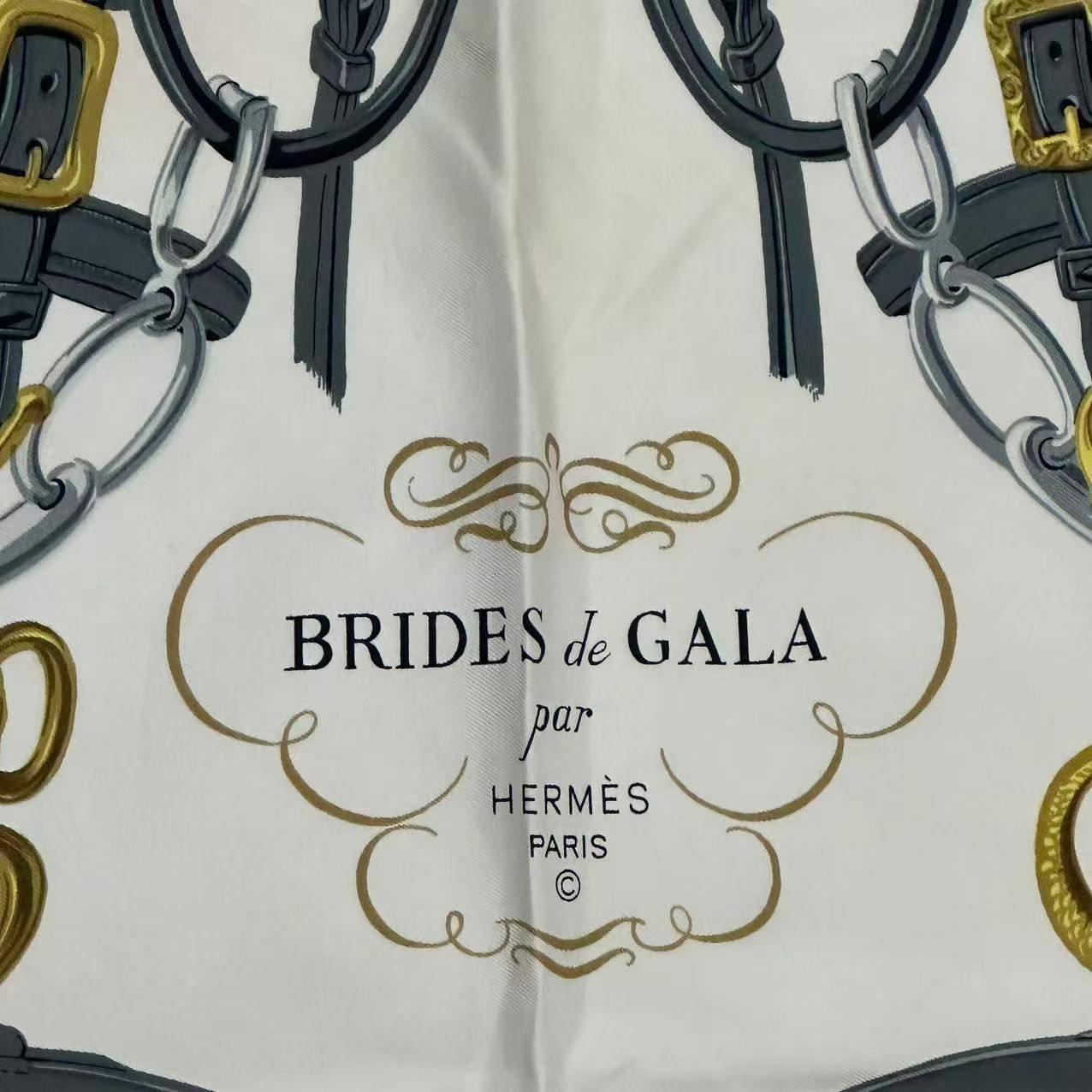 HERMES エルメス カレ90 シルク スカーフ BRIDES de GALA ブリッド