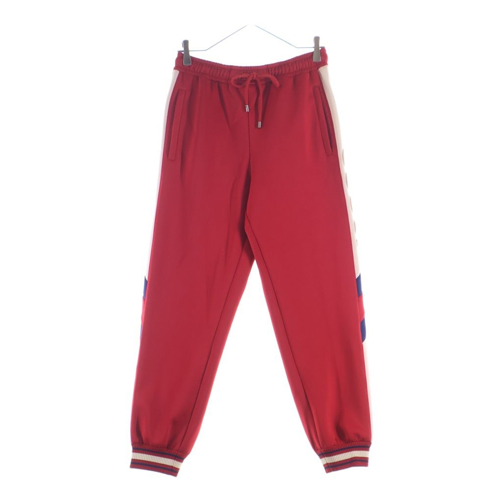 GUCCI (グッチ) Neoprene Track Webbed Pant 715190 XJETH サイドロゴ トラックパンツ レッド 30,706円