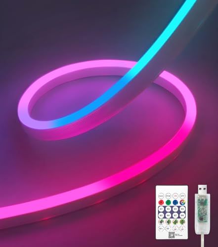 5V USB 流れる IC RGB ledテープライト IP67防水 調光可能 間接照明 led ネオンチューブ 5m 虹色 国内発送 e2058162