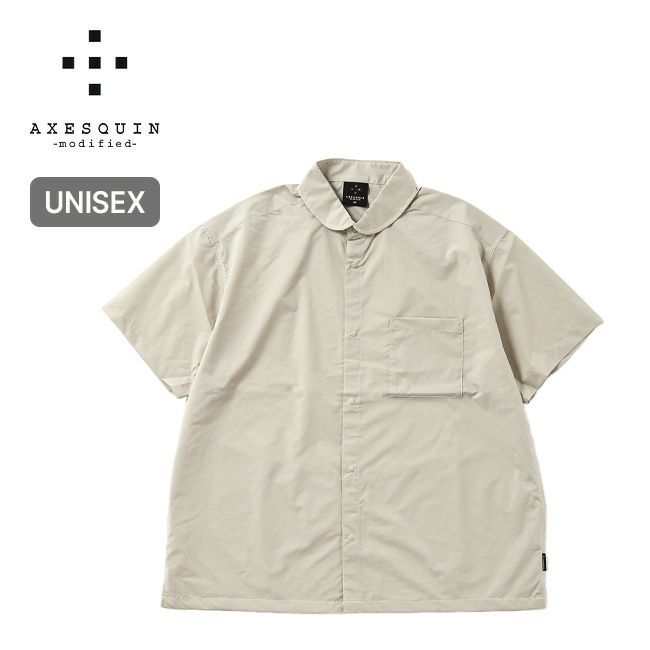 【新品】AXESQUIN modified アクシーズクインモディファイド ヘリウムS/Sシャツ 321093 ストーンベージュ
