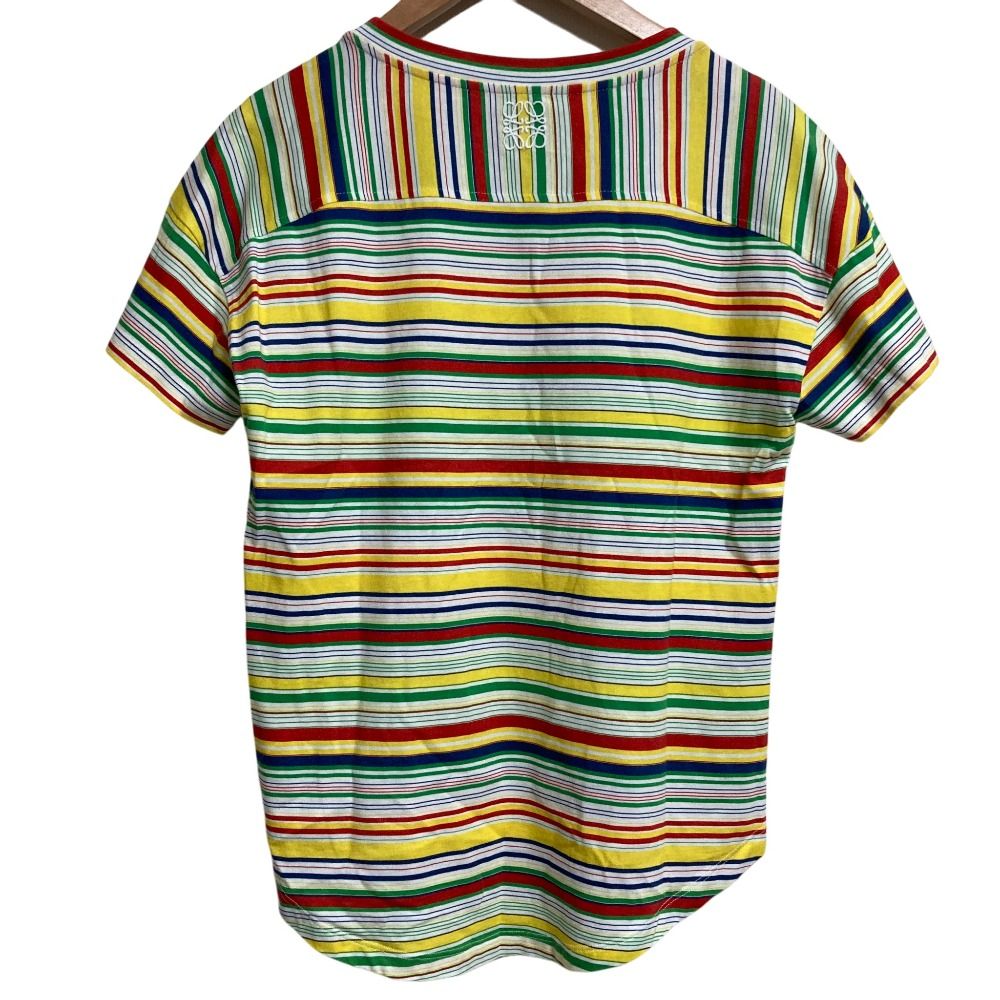 美品 LOEWE ロエベ バックアナグラム刺繍 ボーダー柄 Tシャツ サイズS 