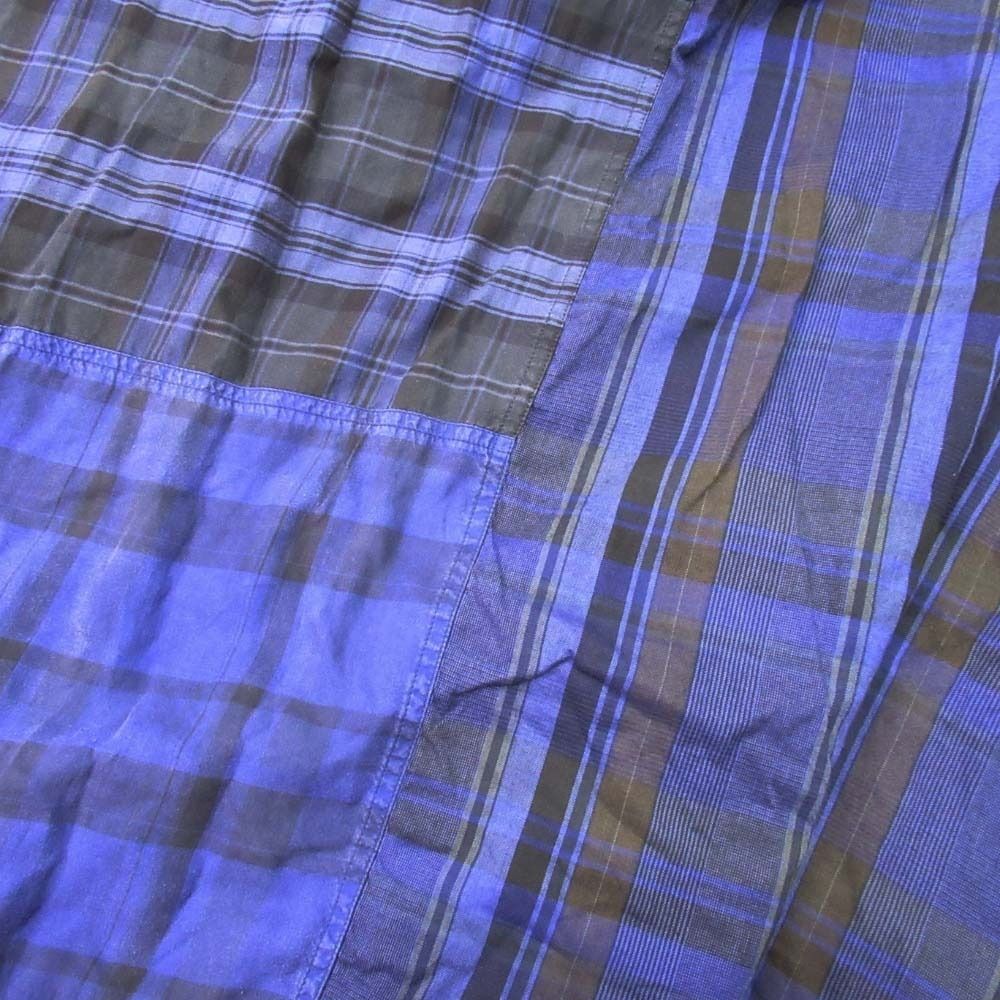 ワイズ ヨウジヤマモト ロングワンピース　チェック柄　ブルー 良品 21aw Y's Yohji Yamamoto ワイズ ヨウジヤマモト チェック