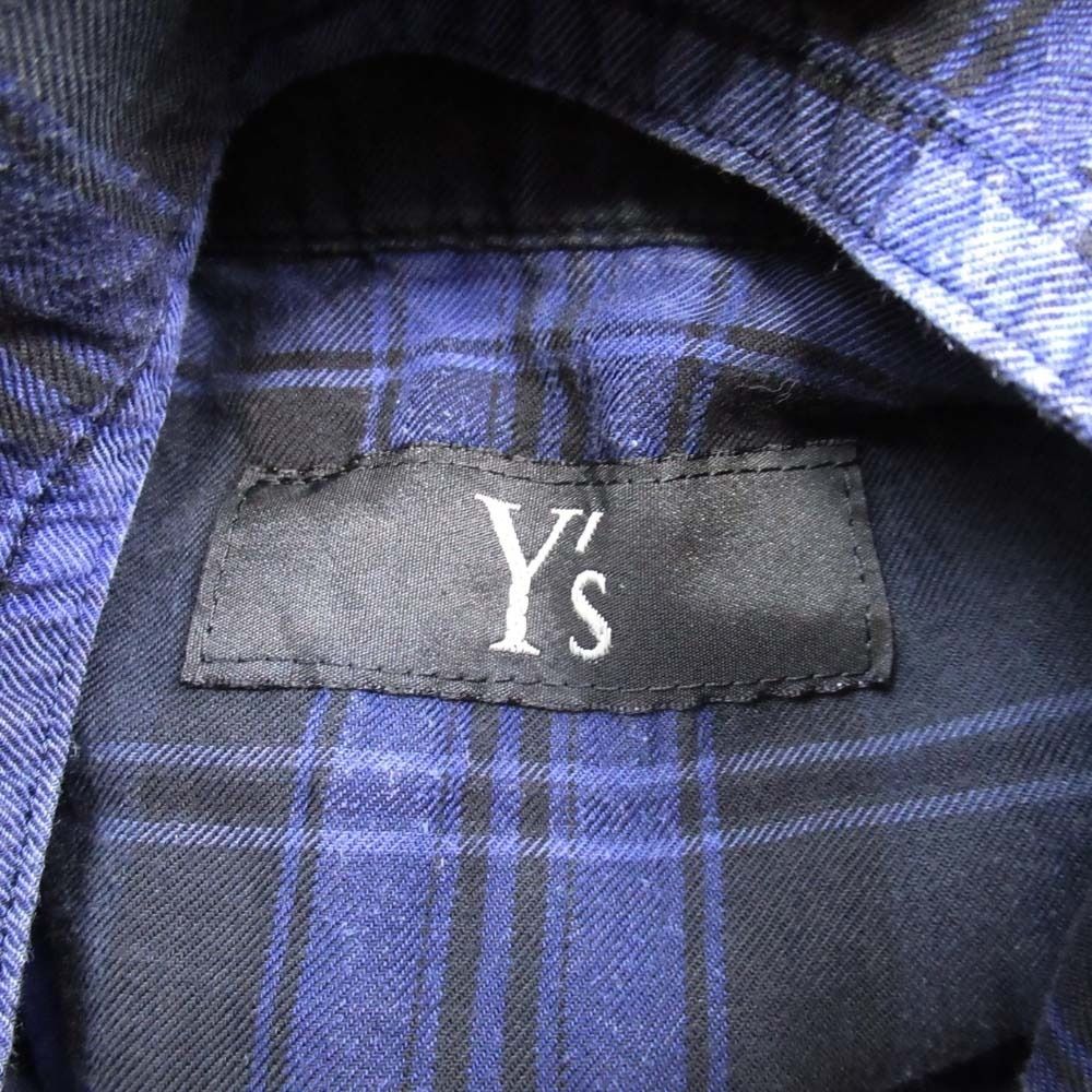 良品 21aw Y's Yohji Yamamoto ワイズ ヨウジヤマモト チェック