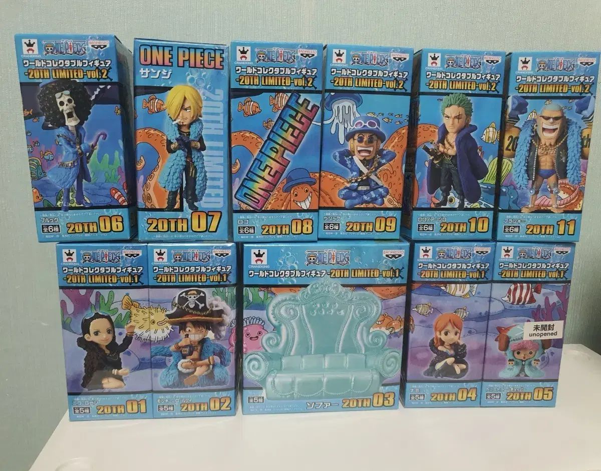 BANPRESTO ONE PIECE 20周年 ワールドコレクタブル 未開封 フルセット