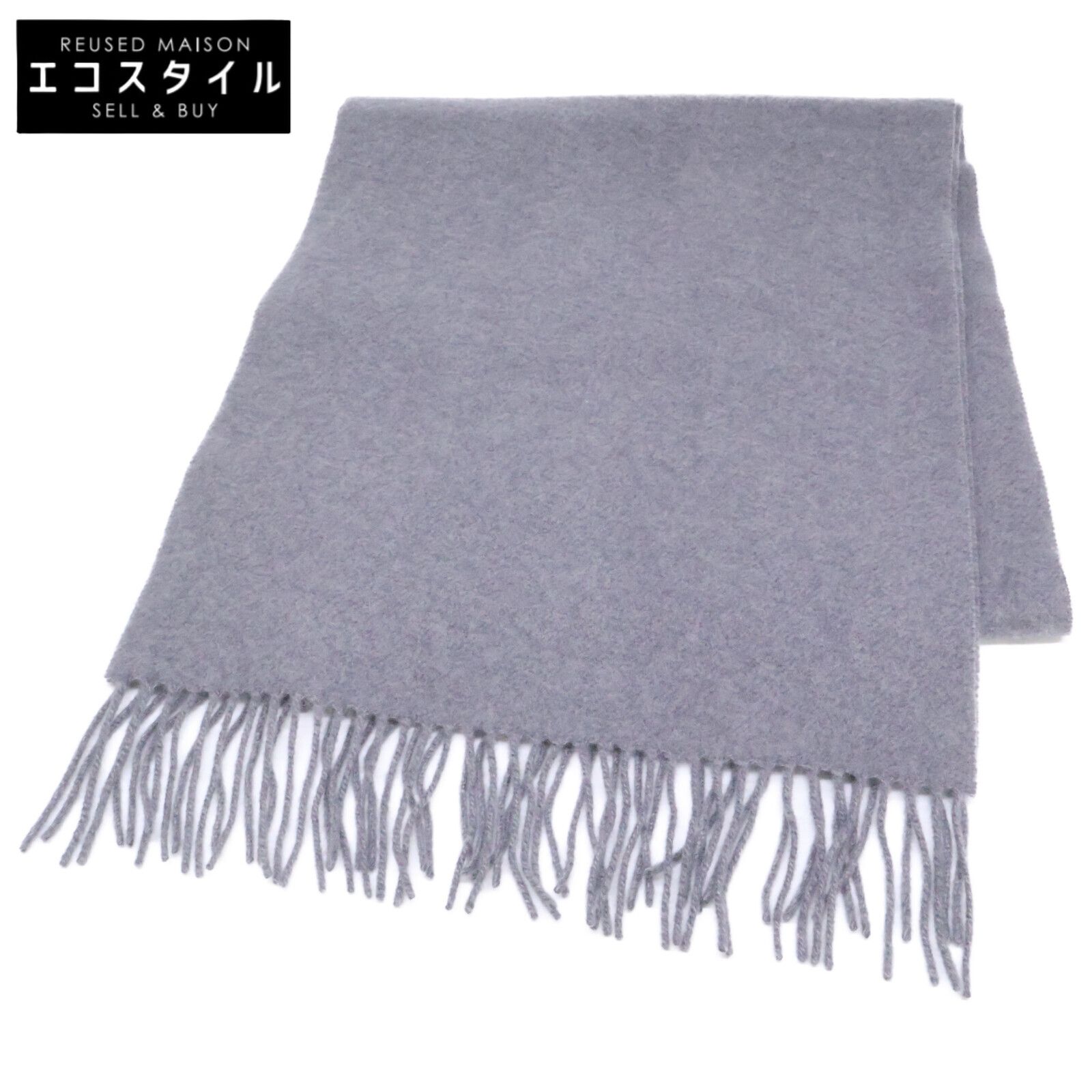 Theory　セオリー　【美品】02-5460605-038-990 CASHMERE SCARF WVN カシミヤ フリンジ