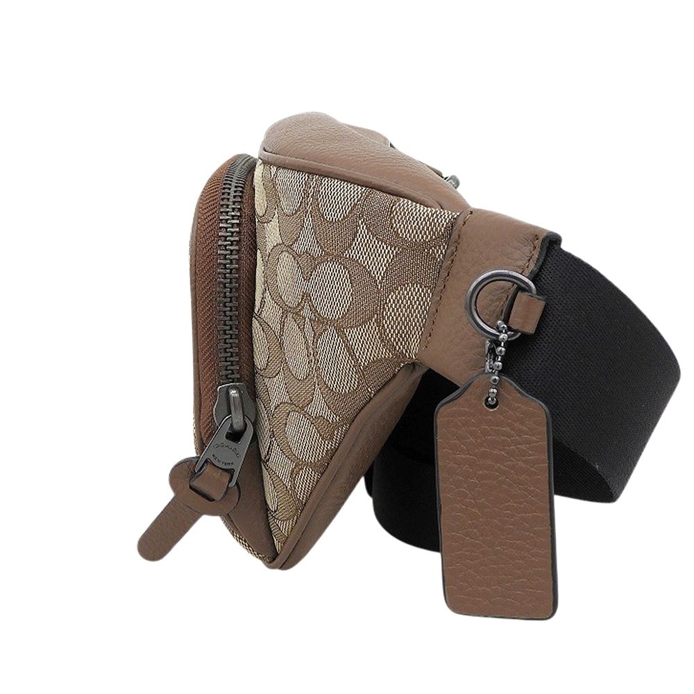 COACH コーチ 美品 トンプソンベルト シグネチャー ジャガード 
