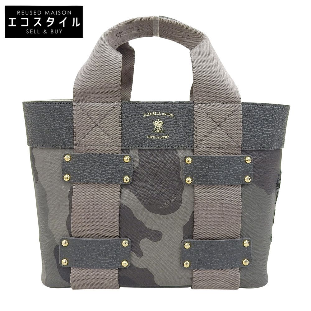 A.D.M.J. Accessoires De Mademoiselle ADMJ カモフラージュ ハンドバッグ レディース マルチカラー グレー×チャコール