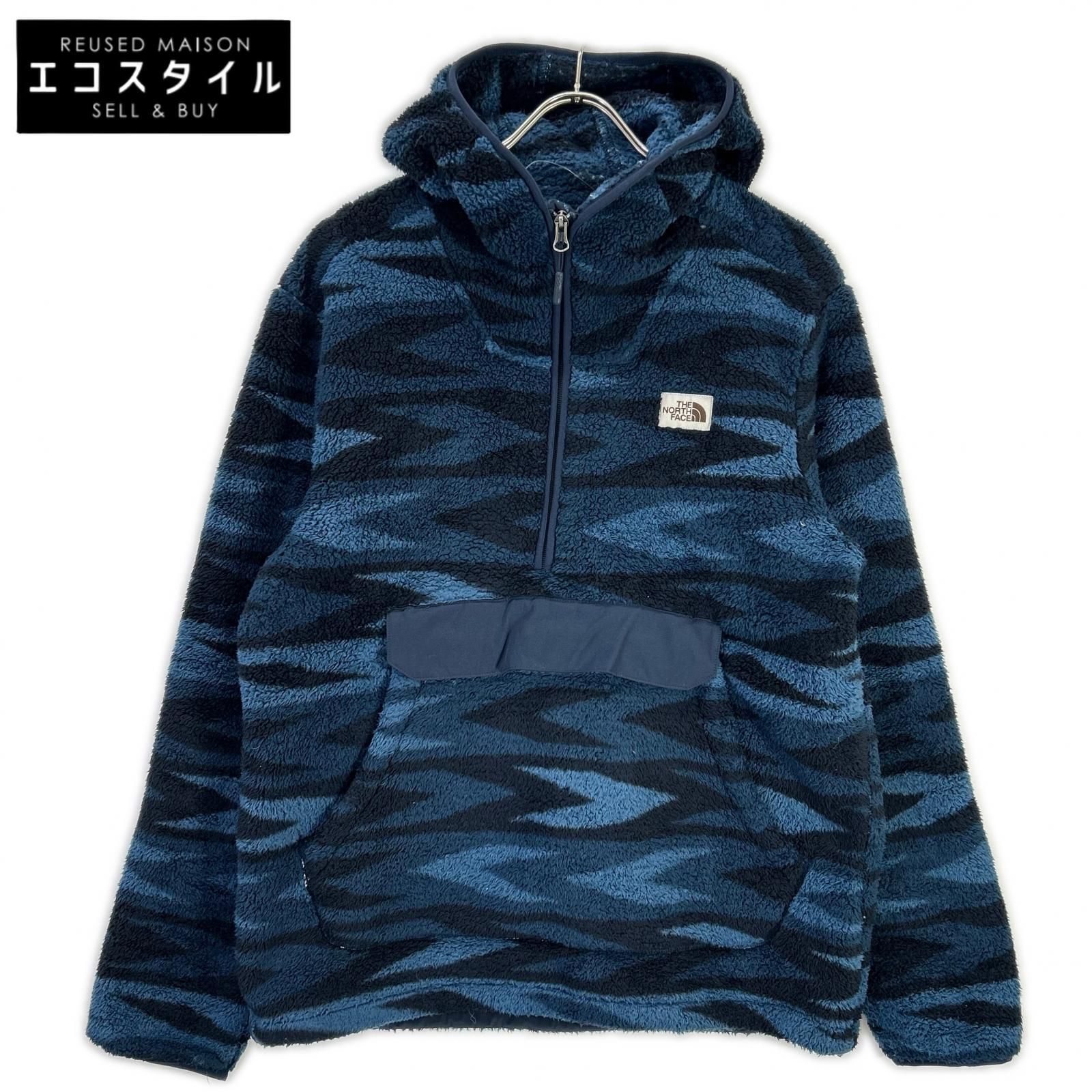 THE NORTH FACE　ノースフェイス　ブルー キャンプシャープルオーバーフーディー フリースジャケット　M
