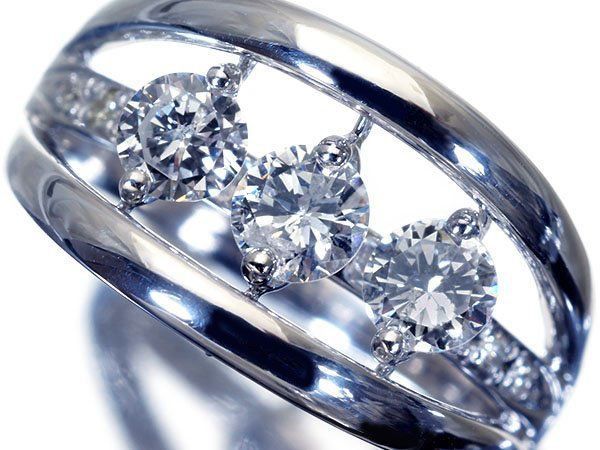 【ジュエリー極】踊る瑞々しい輝き！良質天然ダンシングダイヤモンド1.01ct 超高級K18WGリング h8497iov【送料無料】 102,850円